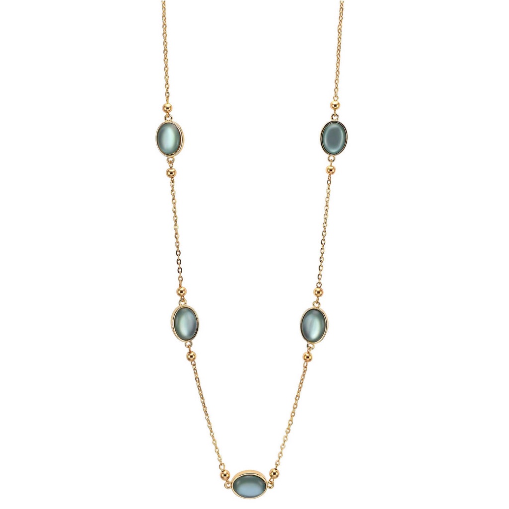 Long Green Single Row Necklace
